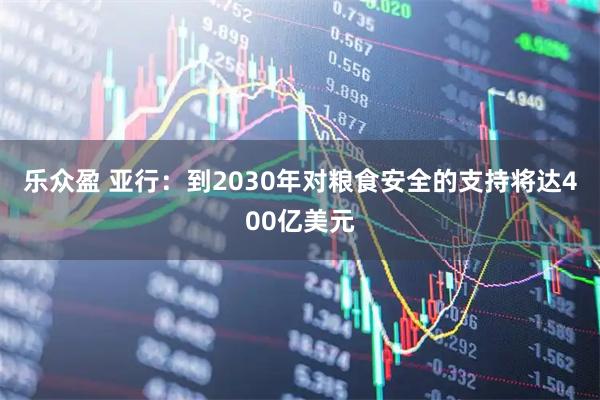 乐众盈 亚行：到2030年对粮食安全的支持将达400亿美元