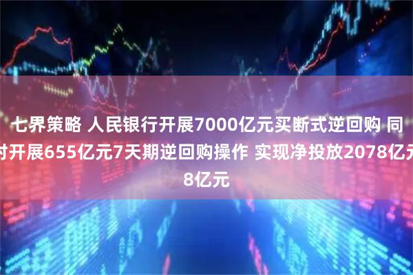 七界策略 人民银行开展7000亿元买断式逆回购 同时开展655亿元7天期逆回购操作 实现净投放2078亿元